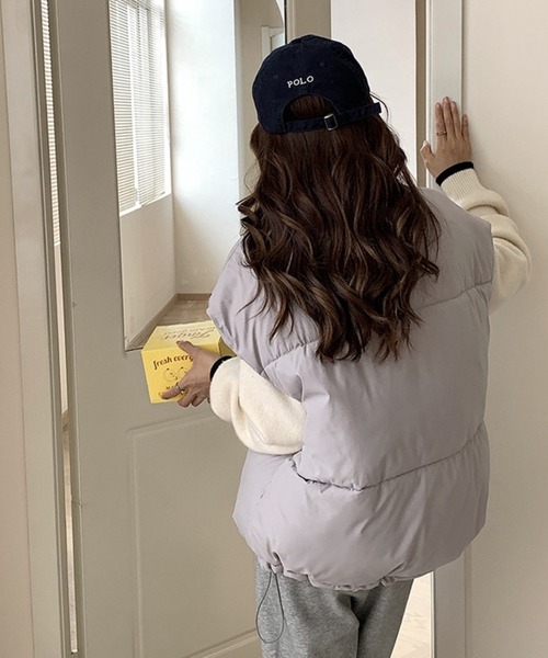 セール】ドロップショルダーオーバーエコダウンベスト（ダウンベスト