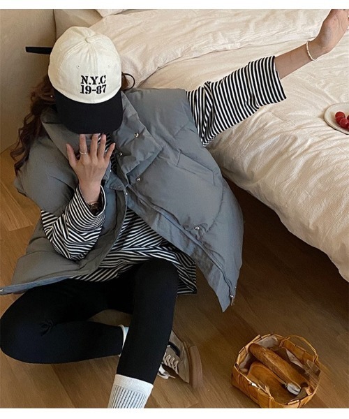 セール】ドロップショルダーオーバーエコダウンベスト（ダウンベスト