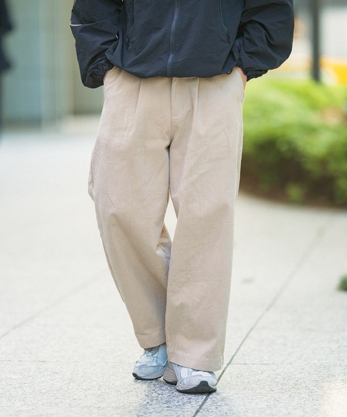 ［新品未使用品］BRIEFING×FUJITOコラボ商品 ブラウン チノパン ROOPTOKYO×かや ワンタックチノパンツ コラボ（チノパンツ