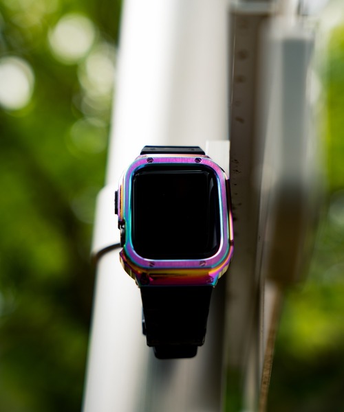 zandy(ズィーアンドワイ)の「zandy ズィー・アンド・ワイ/ Apple Watch バンド ステンレスケース TPUベルト 一体型 44mm 45mm【ステンレスフレーム&TPU一体式バンド】アップルウォッチバンド //// sports5(デジタル腕時計・レディース・シルバー×ブラック/ブラック×グレー/シルバー×ゴールド/ブラック×ゴールド/レインボー/ブラック×ブラック・M/L)」の15枚目の写真