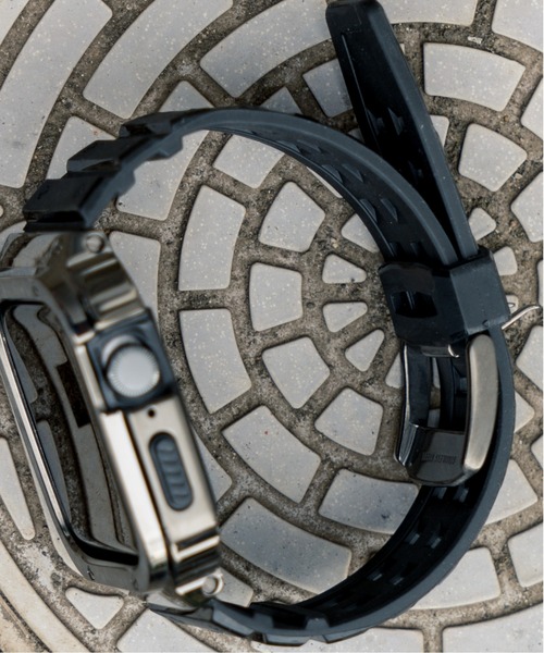 zandy(ズィーアンドワイ)の「zandy ズィー・アンド・ワイ/ Apple Watch バンド ステンレスケース TPUベルト 一体型 44mm 45mm【ステンレスフレーム&TPU一体式バンド】アップルウォッチバンド //// sports5(デジタル腕時計・レディース・シルバー×ブラック/ブラック×グレー/シルバー×ゴールド/ブラック×ゴールド/レインボー/ブラック×ブラック・M/L)」の9枚目の写真