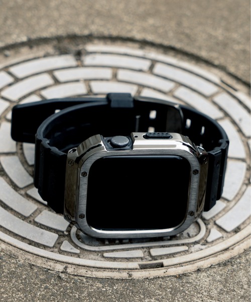 zandy(ズィーアンドワイ)の「zandy ズィー・アンド・ワイ/ Apple Watch バンド ステンレスケース TPUベルト 一体型 44mm 45mm【ステンレスフレーム&TPU一体式バンド】アップルウォッチバンド //// sports5(デジタル腕時計・レディース・シルバー×ブラック/ブラック×グレー/シルバー×ゴールド/ブラック×ゴールド/レインボー/ブラック×ブラック・M/L)」の20枚目の写真