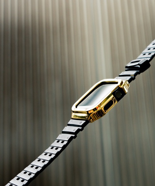 zandy(ズィーアンドワイ)の「zandy ズィー・アンド・ワイ/ Apple Watch バンド ステンレスケース TPUベルト 一体型 44mm 45mm【ステンレスフレーム&TPU一体式バンド】アップルウォッチバンド //// sports5(デジタル腕時計・レディース・シルバー×ブラック/ブラック×グレー/シルバー×ゴールド/ブラック×ゴールド/レインボー/ブラック×ブラック・M/L)」の21枚目の写真