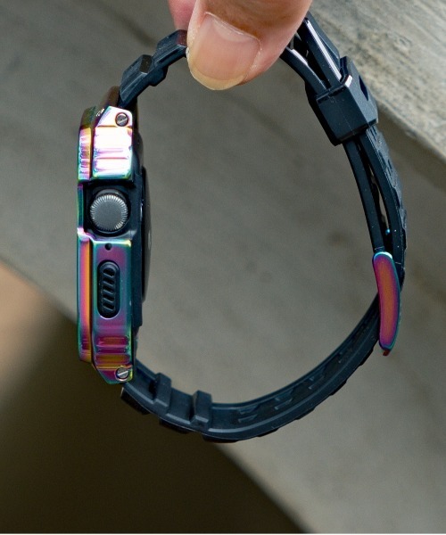 zandy(ズィーアンドワイ)の「zandy ズィー・アンド・ワイ/ Apple Watch バンド ステンレスケース TPUベルト 一体型 44mm 45mm【ステンレスフレーム&TPU一体式バンド】アップルウォッチバンド //// sports5(デジタル腕時計・レディース・シルバー×ブラック/ブラック×グレー/シルバー×ゴールド/ブラック×ゴールド/レインボー/ブラック×ブラック・M/L)」の22枚目の写真