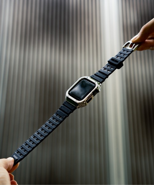 zandy(ズィーアンドワイ)の「zandy ズィー・アンド・ワイ/ Apple Watch バンド ステンレスケース TPUベルト 一体型 44mm 45mm【ステンレスフレーム&TPU一体式バンド】アップルウォッチバンド //// sports5(デジタル腕時計・レディース・シルバー×ブラック/ブラック×グレー/シルバー×ゴールド/ブラック×ゴールド/レインボー/ブラック×ブラック・M/L)」の18枚目の写真