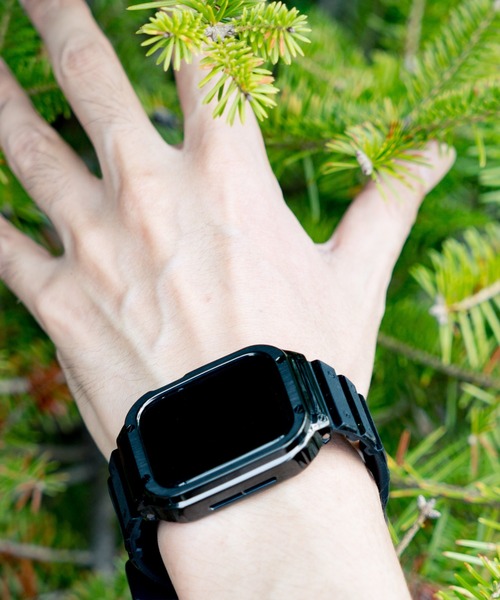zandy(ズィーアンドワイ)の「zandy ズィー・アンド・ワイ/ Apple Watch バンド ステンレスケース TPUベルト 一体型 44mm 45mm【ステンレスフレーム&TPU一体式バンド】アップルウォッチバンド //// sports5(デジタル腕時計・レディース・シルバー×ブラック/ブラック×グレー/シルバー×ゴールド/ブラック×ゴールド/レインボー/ブラック×ブラック・M/L)」の10枚目の写真