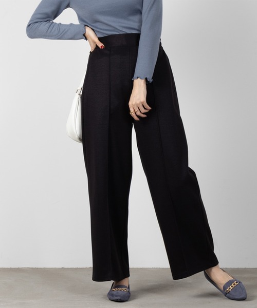 NAVY（ネイビー）の「NAVY  起毛ツイル ワイドパンツ（その他パンツ・レディース・ブラック/ボルドー/マスタード/ベージュ・M/L）」の2枚目の写真