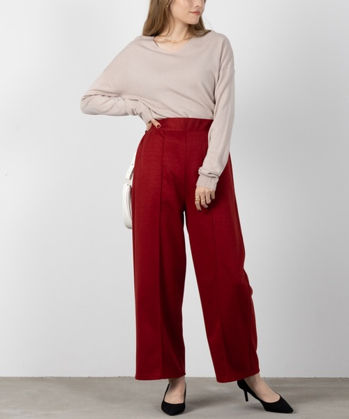 NAVY（ネイビー）の「NAVY  起毛ツイル ワイドパンツ（その他パンツ・レディース・ブラック/ボルドー/マスタード/ベージュ・M/L）」の5枚目の写真