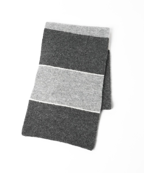 LOWRYS FARM（ローリーズファーム）の「ボーダーニットマフラー　975085（マフラー・レディース・グレー/ブルー/ピンク・FREE）」の8枚目の写真