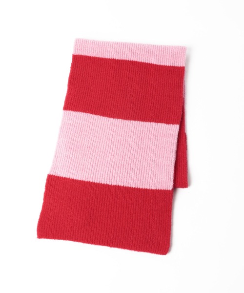 LOWRYS FARM（ローリーズファーム）の「ボーダーニットマフラー　975085（マフラー・レディース・グレー/ブルー/ピンク・FREE）」の9枚目の写真