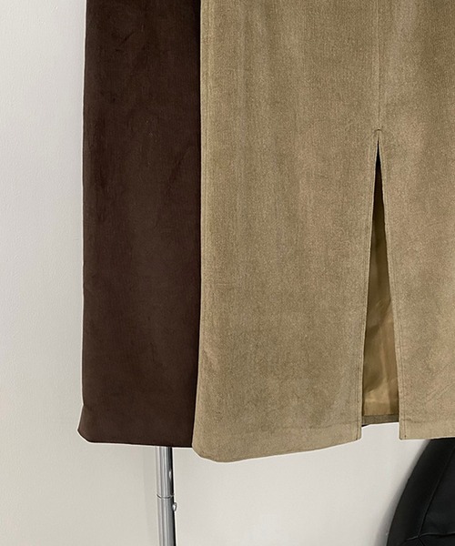 aimoha(アイモハ)の「ハイウエストスリットタイトロングスカート(スカート・レディース・ブラウン/グリーン・MEDIUM/LARGE)」の11枚目の写真