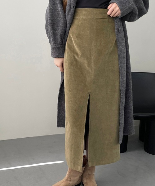 aimoha(アイモハ)の「ハイウエストスリットタイトロングスカート(スカート・レディース・ブラウン/グリーン・MEDIUM/LARGE)」の20枚目の写真