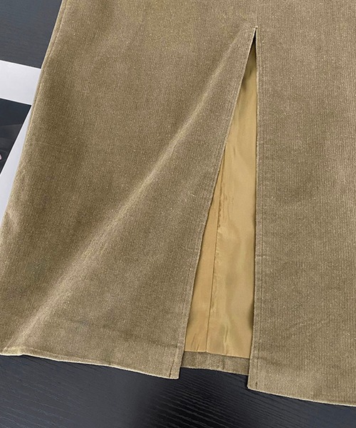 aimoha(アイモハ)の「ハイウエストスリットタイトロングスカート(スカート・レディース・ブラウン/グリーン・MEDIUM/LARGE)」の16枚目の写真