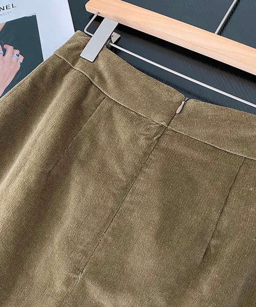 aimoha(アイモハ)の「ハイウエストスリットタイトロングスカート(スカート・レディース・ブラウン/グリーン・MEDIUM/LARGE)」の15枚目の写真