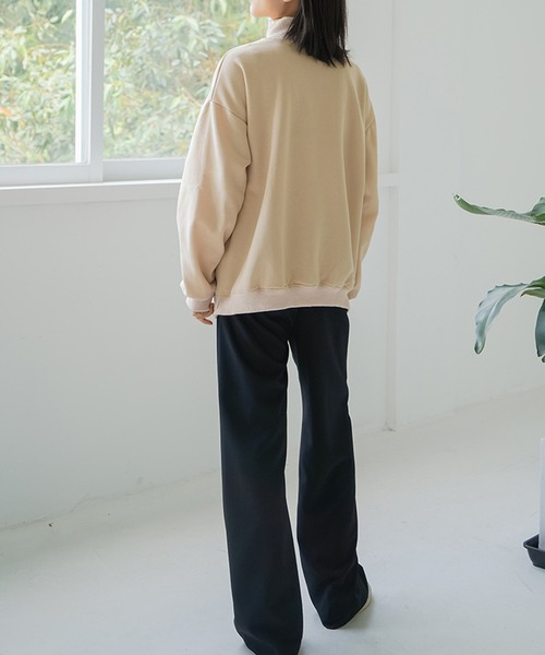 nuanti(ニュアンティ)の「裏起毛スウェットモックネックトップス(ニット/セーター・レディース・ブラック/アイボリー/チャコールグレー/グレー/ブラウン・M/L)」の12枚目の写真