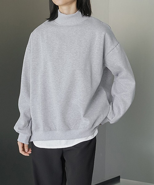 nuanti(ニュアンティ)の「裏起毛スウェットモックネックトップス(ニット/セーター・レディース・ブラック/アイボリー/チャコールグレー/グレー/ブラウン・M/L)」の14枚目の写真