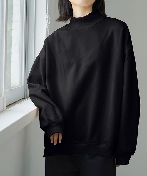 nuanti(ニュアンティ)の「裏起毛スウェットモックネックトップス(ニット/セーター・レディース・ブラック/アイボリー/チャコールグレー/グレー/ブラウン・M/L)」の19枚目の写真