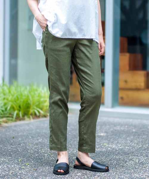 D.M.G.（ドミンゴ）の「[D.M.G. / ディーエムジー]  リネンレーヨン ストレッチトラウザー（その他パンツ・レディース・ブラック/グレー/ベージュ/オリーブ・S/M/L/SS）」の21枚目の写真