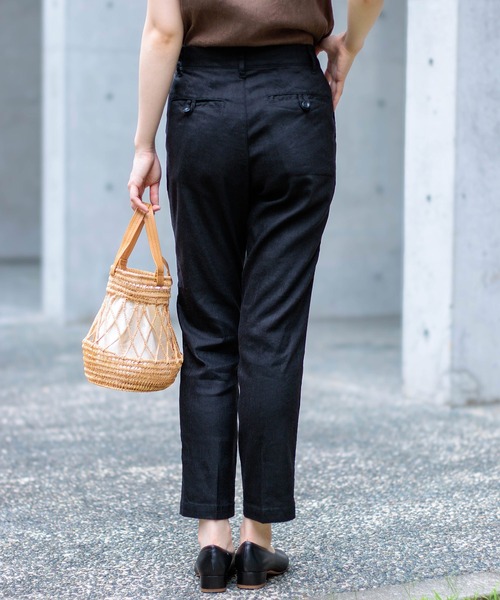 D.M.G.（ドミンゴ）の「[D.M.G. / ディーエムジー]  リネンレーヨン ストレッチトラウザー（その他パンツ・レディース・ブラック/グレー/ベージュ/オリーブ・S/M/L/SS）」の22枚目の写真