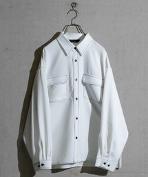JOHN'S CLOSET（ジョンズクローゼット）の「【a】カラーステッチ バルーンスリーブ オーバーサイズシャツ（シャツ/ブラウス・メンズ）」