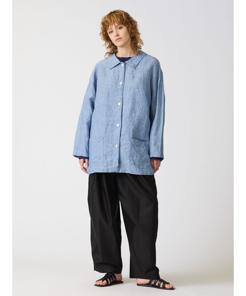 mizuiro ind◇リネンワイドワークシャツ/FREE/リネン/IDG mizuiro ind