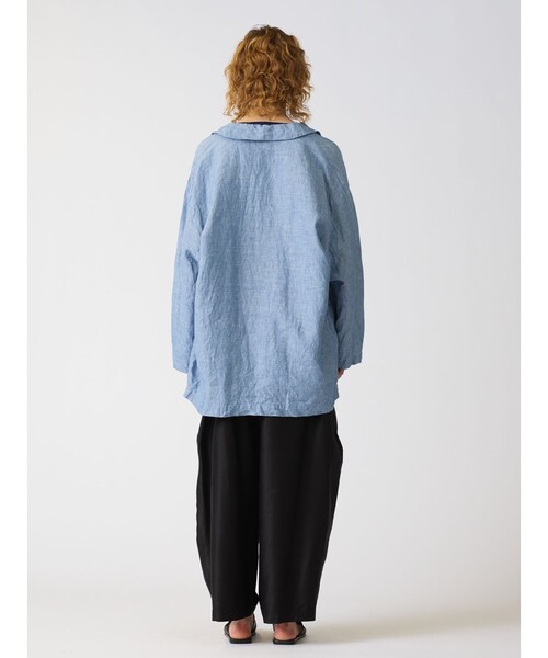 mizuiro ind◇リネンワイドワークシャツ/FREE/リネン/IDG mizuiro ind