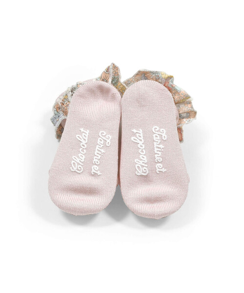 Tartine et Chocolat（タルティーヌエショコラ）の「【日本製】【お揃い】リバティ(Margaret Annie)タナローンソックスベビー(8~13cm)（ソックス/靴下・キッズ・イエロー系その他/ピンク系その他・13.0cm/10cm）」の5枚目の写真