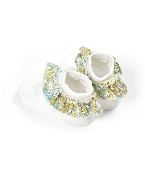 Tartine et Chocolat（タルティーヌエショコラ）の「【日本製】【お揃い】リバティ(Margaret Annie)タナローンソックスベビー(8~13cm)（ソックス/靴下・キッズ・イエロー系その他/ピンク系その他・13.0cm/10cm）」の6枚目の写真