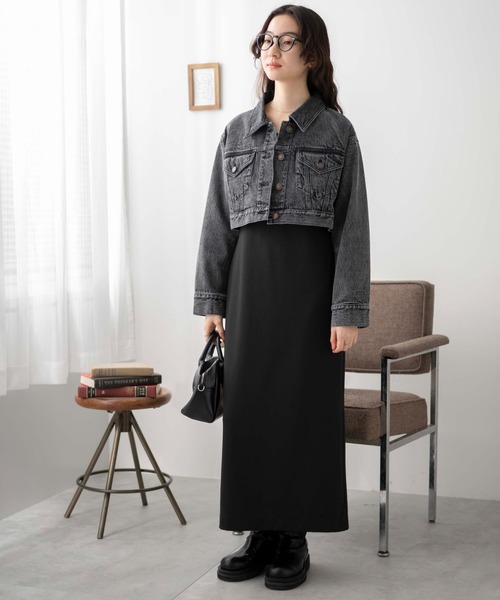 WEGO（ウィゴー）の「WEGO/ショートデニムジャケット（デニムジャケット・レディース・オフホワイト/ブラック系その他/インディゴブルー・FREE）」の15枚目の写真