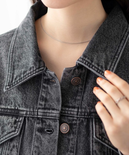 WEGO（ウィゴー）の「WEGO/ショートデニムジャケット（デニムジャケット・レディース・オフホワイト/ブラック系その他/インディゴブルー・FREE）」の17枚目の写真