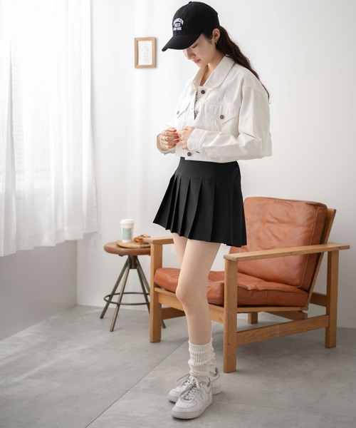 WEGO（ウィゴー）の「WEGO/ショートデニムジャケット（デニムジャケット・レディース・オフホワイト/ブラック系その他/インディゴブルー・FREE）」の4枚目の写真