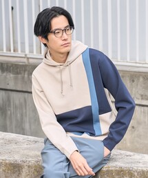 ◆【ハリコシのあるキレイめ素材/ストレッチ】新・ダンボールブロッキングパーカー