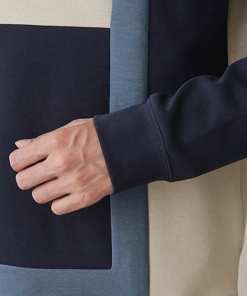 THE SHOP TK （ザ ショップ ティーケー ）の「◆【ハリコシのあるキレイめ素材/ストレッチ】新・ダンボールブロッキングパーカー（パーカー・メンズ・ネイビー系4/ベージュ系4/ホワイト系7・04/02/03）」の17枚目の写真