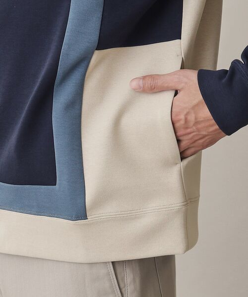 THE SHOP TK （ザ ショップ ティーケー ）の「◆【ハリコシのあるキレイめ素材/ストレッチ】新・ダンボールブロッキングパーカー（パーカー・メンズ・ネイビー系4/ベージュ系4/ホワイト系7・04/02/03）」の18枚目の写真