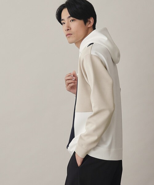 THE SHOP TK （ザ ショップ ティーケー ）の「◆【ハリコシのあるキレイめ素材/ストレッチ】新・ダンボールブロッキングパーカー（パーカー・メンズ・ネイビー系4/ベージュ系4/ホワイト系7・04/02/03）」の20枚目の写真