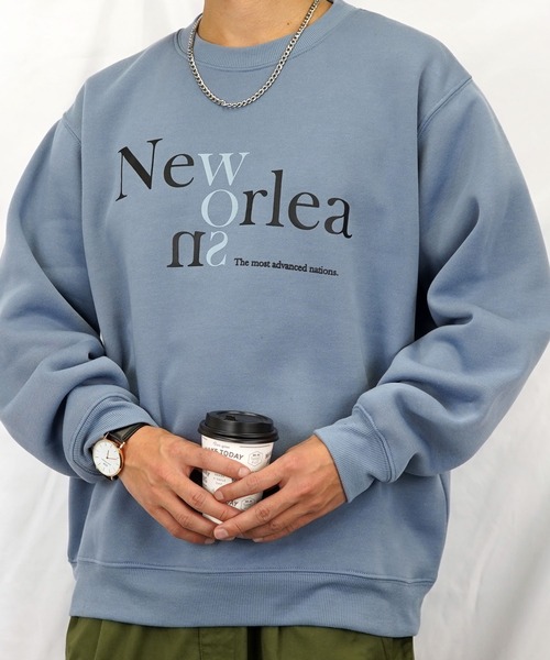 Burner(バーナー)の「【GROOVY STORE】プリントスウェットクルー裏起毛(スウェット・メンズ・ブラック/サックスブルー/ブルー/ライトブラック/ホワイト/ブラック系その他2/スミクロ/ホワイト系その他2・LL/M/L)」の8枚目の写真