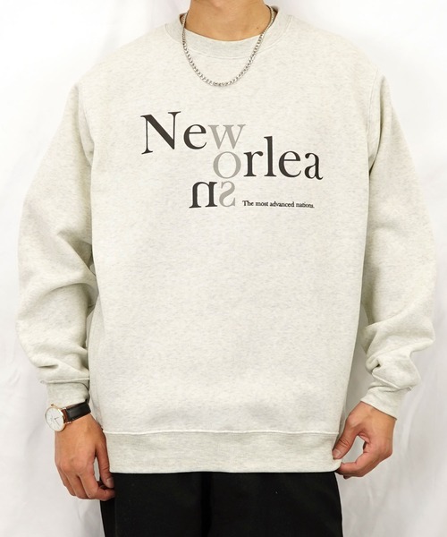 Burner(バーナー)の「【GROOVY STORE】プリントスウェットクルー裏起毛(スウェット・メンズ・ブラック/サックスブルー/ブルー/ライトブラック/ホワイト/ブラック系その他2/スミクロ/ホワイト系その他2・LL/M/L)」の18枚目の写真