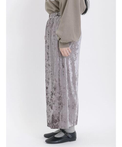 Samansa Mos2（サマンサ モスモス）の「ベロアナロースカート（スカート・レディース・チャコールグレー/モカ/ベージュ・F）」の12枚目の写真