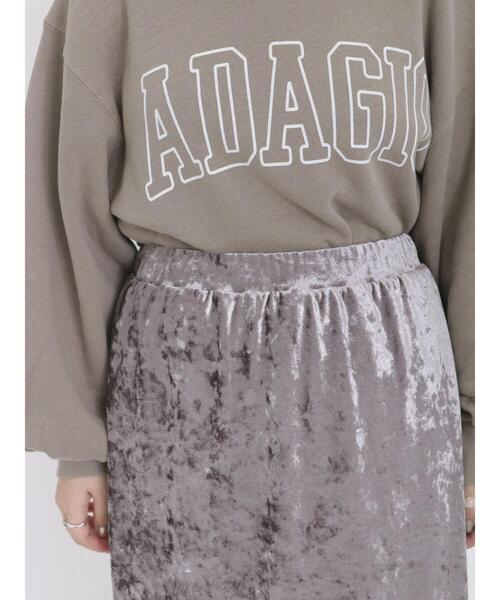 Samansa Mos2（サマンサ モスモス）の「ベロアナロースカート（スカート・レディース・チャコールグレー/モカ/ベージュ・F）」の14枚目の写真