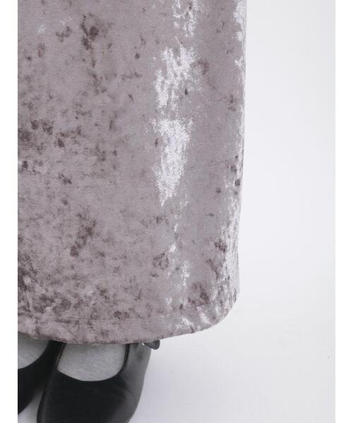 Samansa Mos2（サマンサ モスモス）の「ベロアナロースカート（スカート・レディース・チャコールグレー/モカ/ベージュ・F）」の17枚目の写真