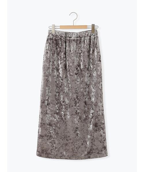 Samansa Mos2（サマンサ モスモス）の「ベロアナロースカート（スカート・レディース・チャコールグレー/モカ/ベージュ・F）」の20枚目の写真