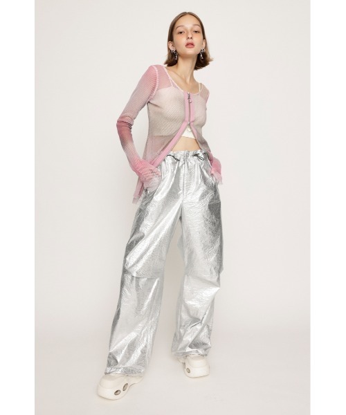 SLY（スライ）の「SHINY FIELD LOOSE PT シャイニー フィールド ルーズ パンツ（スラックス・レディース・シルバー・FREE）」の4枚目の写真