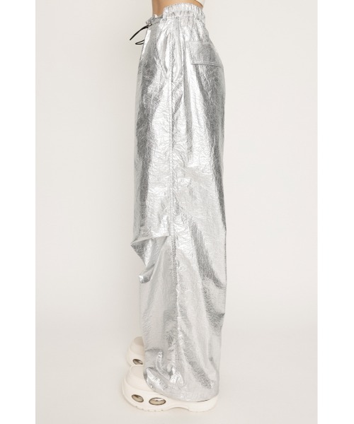 SLY（スライ）の「SHINY FIELD LOOSE PT シャイニー フィールド ルーズ パンツ（スラックス・レディース・シルバー・FREE）」の6枚目の写真