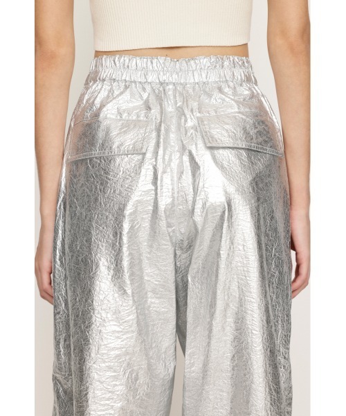 SLY（スライ）の「SHINY FIELD LOOSE PT シャイニー フィールド ルーズ パンツ（スラックス・レディース・シルバー・FREE）」の10枚目の写真