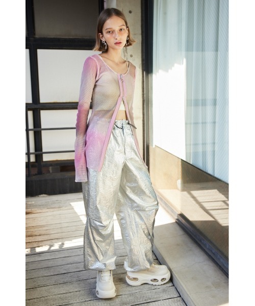 SLY（スライ）の「SHINY FIELD LOOSE PT シャイニー フィールド ルーズ パンツ（スラックス・レディース・シルバー・FREE）」の14枚目の写真