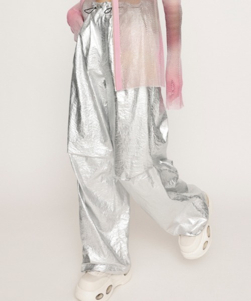 SLY（スライ）の「SHINY FIELD LOOSE PT シャイニー フィールド ルーズ パンツ（スラックス・レディース・シルバー・FREE）」の16枚目の写真