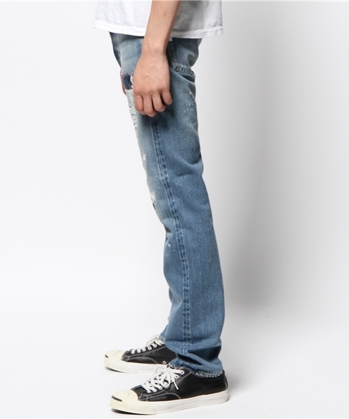 HYSTERIC GLAMOUR(ヒステリックグラマー)の「WPR加工デニム ストレートPT(デニムパンツ・メンズ・インディゴブルー・30inch/28inch/34inch/29inch/32inch/31inch)」の2枚目の写真