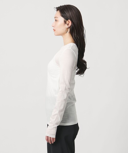 MARW UNITED ARROWS（マルゥ ユナイテッドアローズ）の「＜MARW UNITED ARROWS＞ハイゲージ ロングスリーブ プルオーバー（Tシャツ/カットソー・レディース・ライム/ホワイト/ブラック/ベージュ/ダークグレー/オリーブ/ネイビー・FREE）」の18枚目の写真