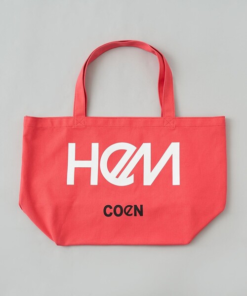 HeM（ヘム）の「HeM（ヘム）別注ロゴトートバッグLサイズ（トートバッグ・メンズ・ブラック/ダークグリーン/ネイビー/ピンク/ライラック/オフホワイト・FREE）」の10枚目の写真