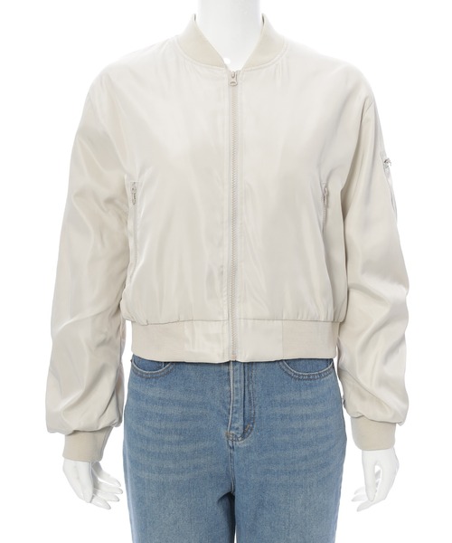 Edit Sheen（エディットシーン）の「シャーリングスリーブMA-1ブルゾン（ブルゾン・レディース・アイボリー/カーキ・M）」の13枚目の写真